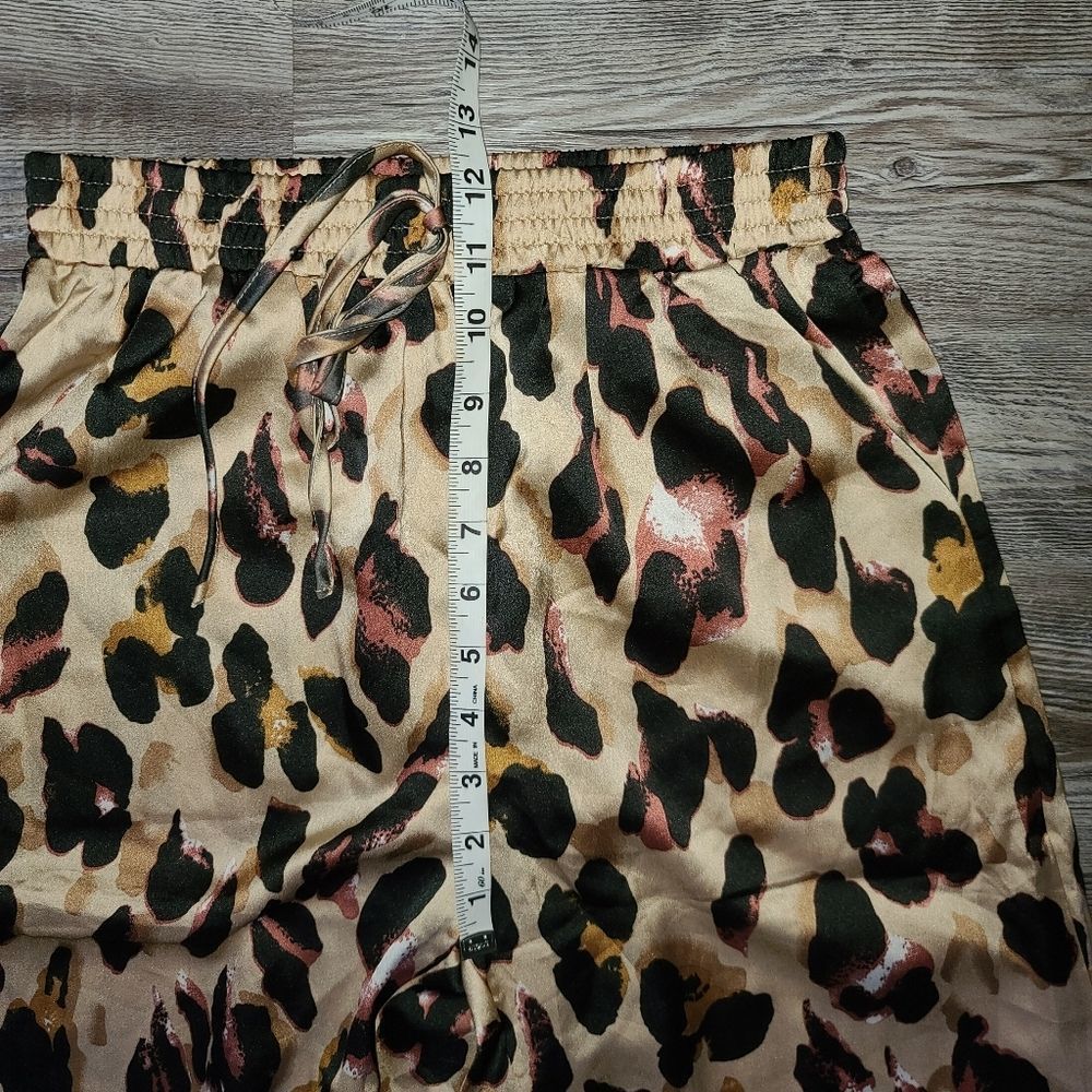 SHEIN Leopard Print Elastic Hem Drawstring Pants Size XS - Picture 14 of 15